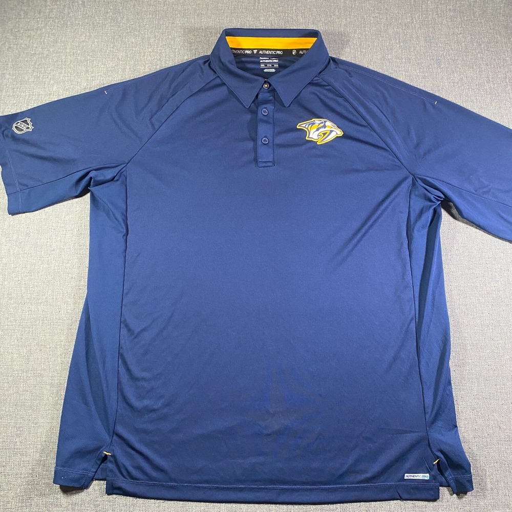 Fanatics Authentic Pro Missouri Tigers Polo Shirt Men Size 2XL Blue Short Sleeve
